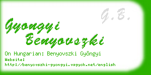 gyongyi benyovszki business card